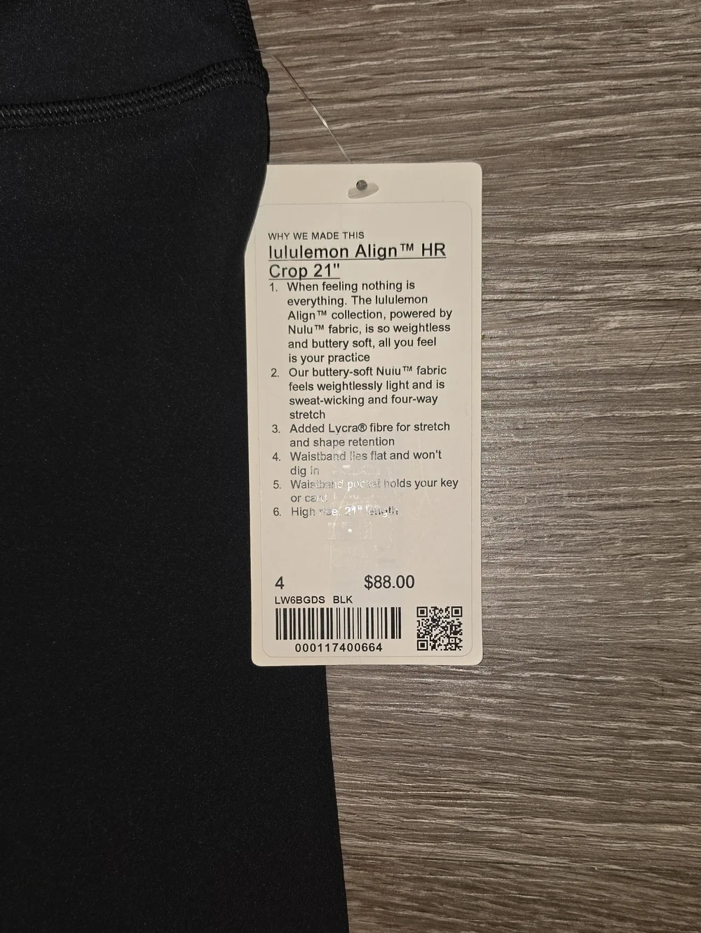 Lululemon Align HR Crop Legging Sz 4 21